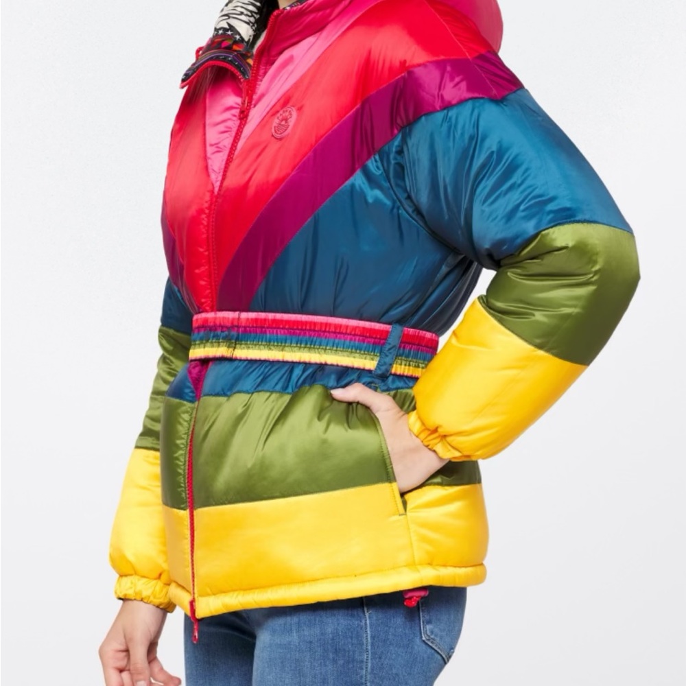 Farm Rio Cerrado Sky reversible puffer jacket size xs